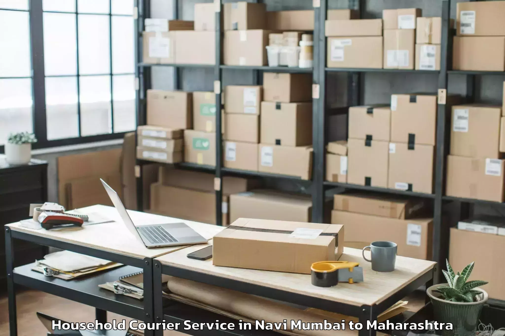 Top Navi Mumbai to Kolhapur Airport Klh Household Courier Available